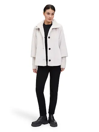 BETTY BARCLAY | Chaqueta de aspecto de piel | creme